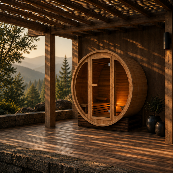 VILDEN Timber Barrel - 2-Person Outdoor Traditional Sauna