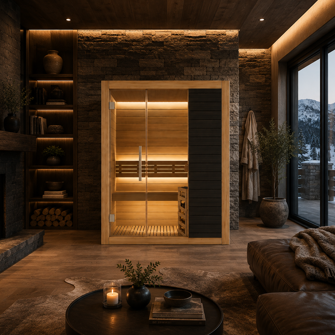 VILDEN Hearth Nook – 1-Person Traditional Sauna