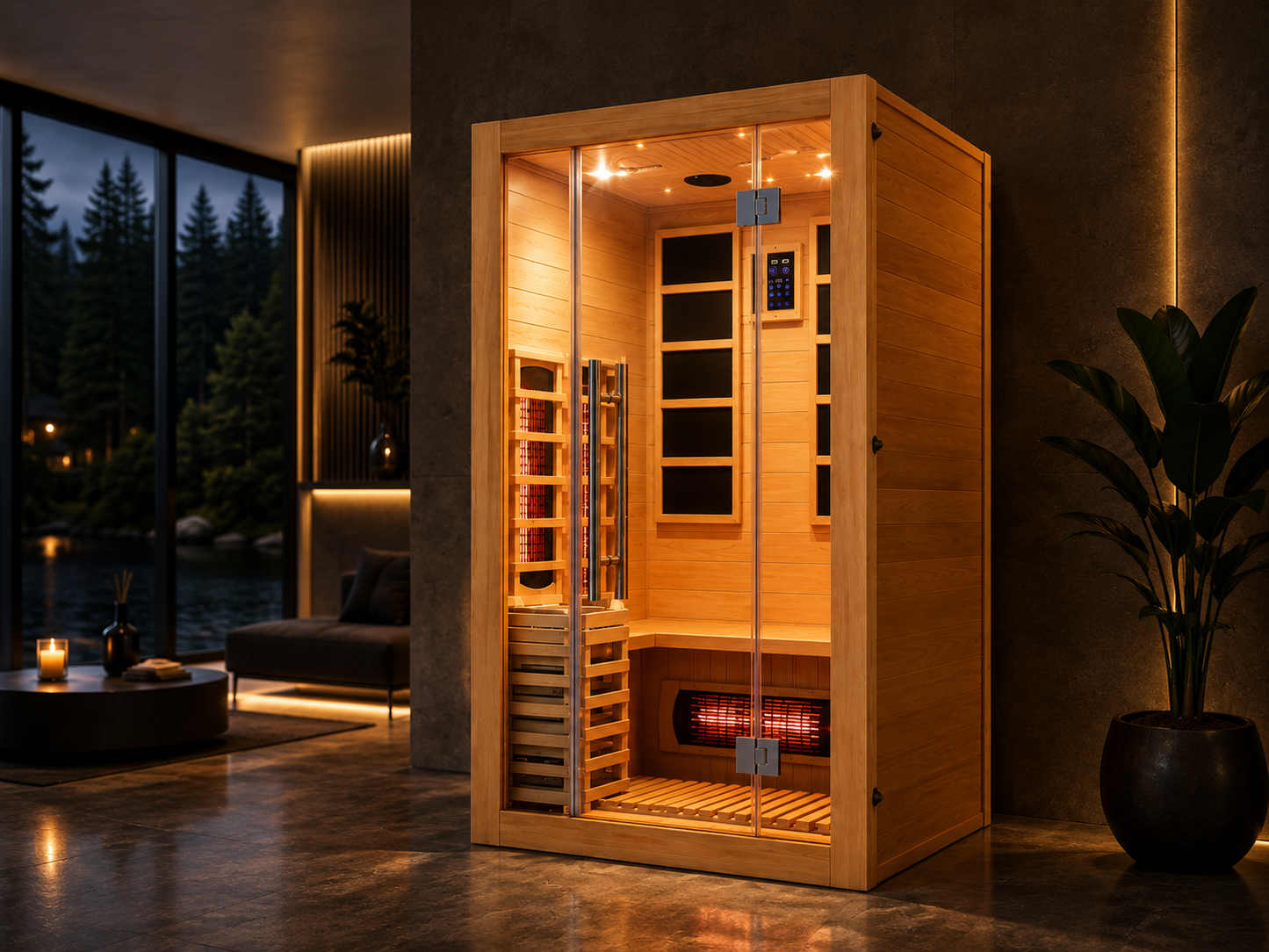 VILDEN Hybrid Flagship - 2-Person Canadian Red Cedar Infrared & Steam Suite