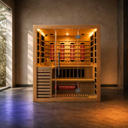 VILDEN Aurora Grand – 4-Person Hybrid Infrared & Traditional Sauna