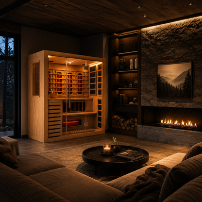 VILDEN Aurora Grand – 4-Person Hybrid Infrared & Traditional Sauna