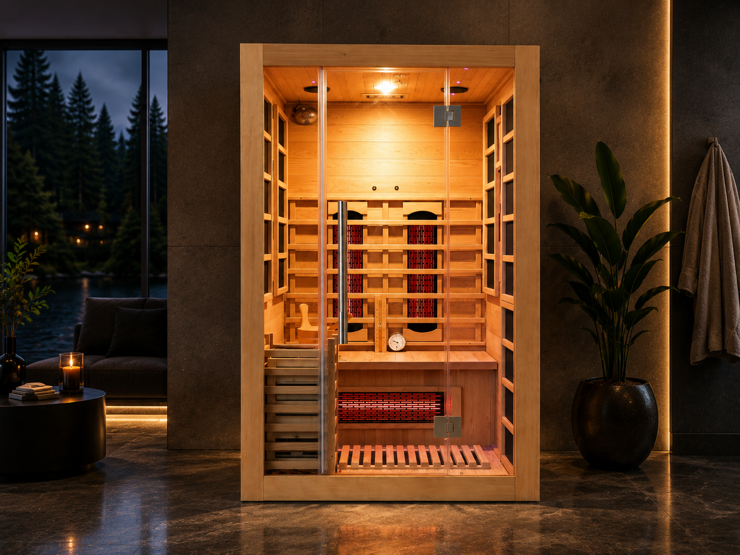 VILDEN Hybrid Flagship - 2-Person Canadian Red Cedar Infrared & Steam Suite