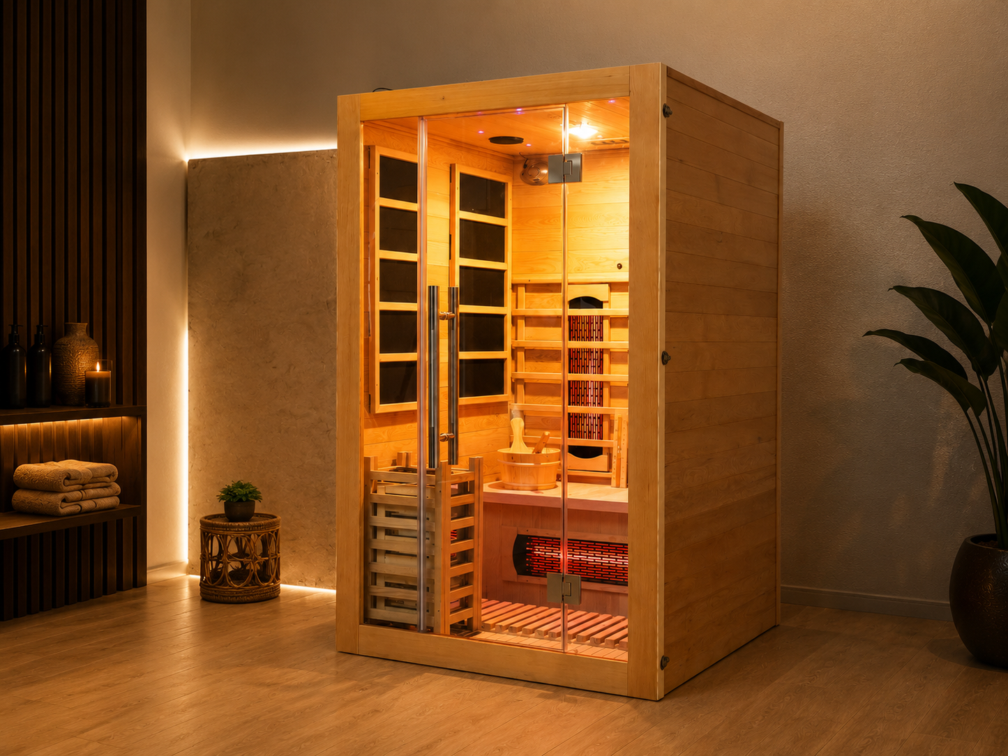 VILDEN Hybrid Flagship - 2-Person Canadian Red Cedar Infrared & Steam Suite