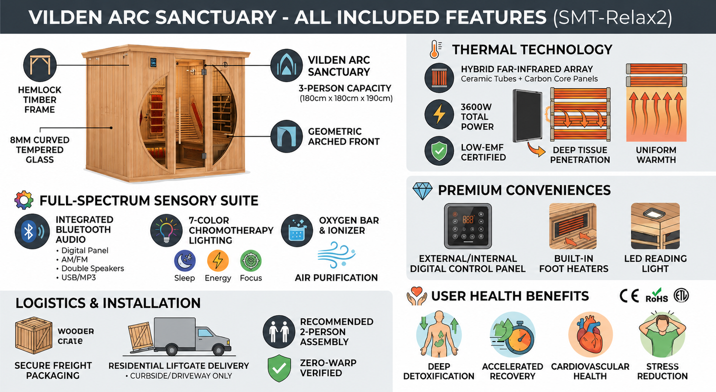 VILDEN Arc Sanctuary - 2-Person Architectural Far-Infrared Wellness Suite